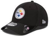 Men's Pittsburgh Steelers New Era Black Team Classic 39THIRTY Flex Hat - Pro Jersey Sports