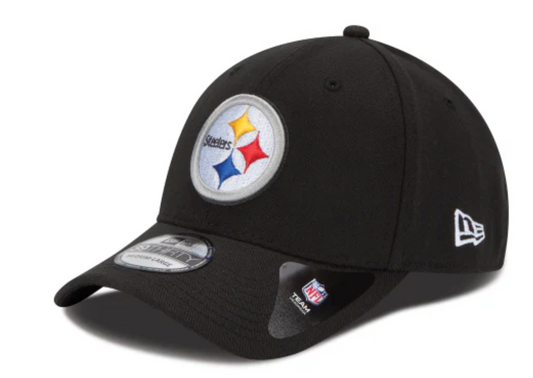 Men's Pittsburgh Steelers New Era Black Team Classic 39THIRTY Flex Hat