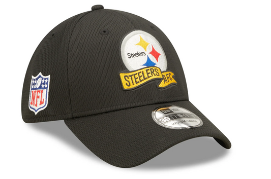 Men's Pittsburgh Steelers New Era Black 2022 Sideline Coaches 39THIRTY Flex Hat