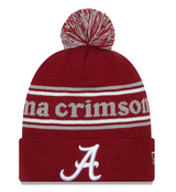 Alabama Crimson Tide Crimson New Era Marquee Cuffed Knit Hat with Pom - Pro Jersey Sports