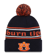 Auburn Tigers Navy New Era Marquee Cuffed Knit Hat with Pom - Pro Jersey Sports