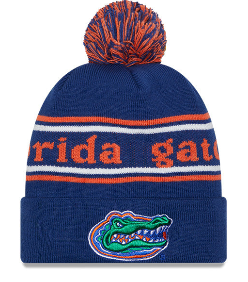 Florida Gators Royal New Era Marquee Cuffed Knit Hat with Pom