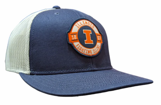 Illinois Fighting Illini NCAA Top Of The World Navy/White Formation Adjustable Trucker Hat