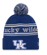 Kentucky Wildcats Blue New Era Marquee Cuffed Knit Hat with Pom - Pro Jersey Sports