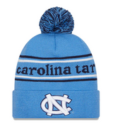 North Carolina Tar Heels New Era Marquee Cuffed Knit Hat with Pom - Carolina Blue - Pro Jersey Sports