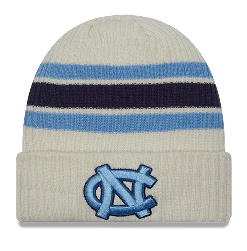 Men's North Carolina Tar Heels New Era Off White Vintage Cuffed Knit Hat