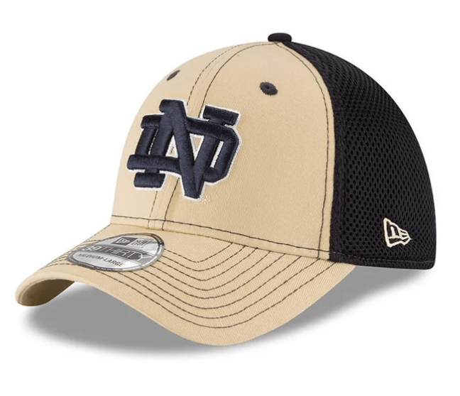 Notre Dame Fighting Irish New Era Team Front Adult Gold/Navy Hat