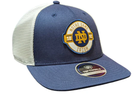 Notre Dame Fighting Irish NCAA Top Of The World Navy/White Formation Adjustable Trucker Hat