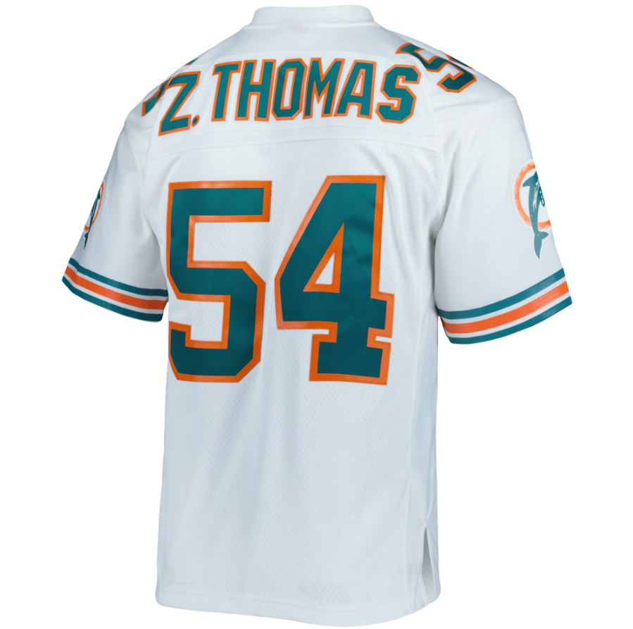 Men's Zach Thomas Miami Dolphins Mitchell & Ness White Legacy Replica Jersey