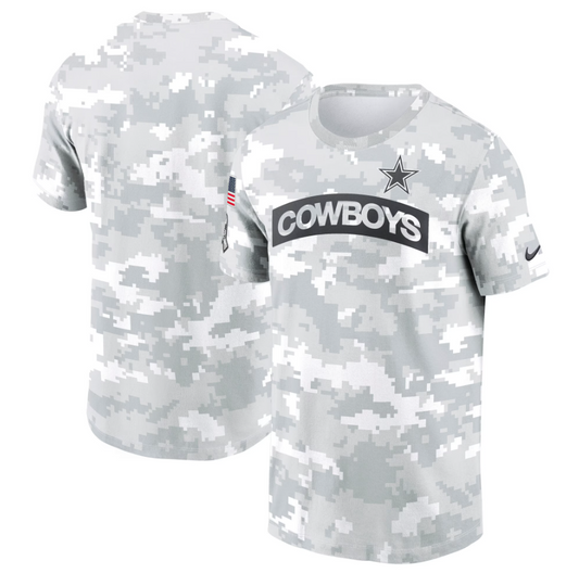 Men's Dallas Cowboys Nike Arctic Camo 2024 Salute To Service Performance T-Shirt