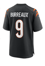 Men's Cincinnati Bengals Joe Burrow "Burreaux" Nick Name Nike Black Game Jersey - Pro Jersey Sports