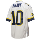 Men's Tom Brady #10 Michigan Wolverines 1999  White Mitchell & Ness Legacy NCAA Jersey - Pro Jersey Sports