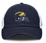 Michigan Wolverines Nike Navy Jumpman Helmet Logo Club Unstructured Adjustable Trucker Hat - Pro Jersey Sports
