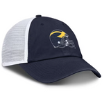 Michigan Wolverines Nike Navy Jumpman Helmet Logo Club Unstructured Adjustable Trucker Hat - Pro Jersey Sports