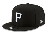 Pittsburgh Pirates New Era Black Chain Stitch 9FIFTY Snapback Adjustable Hat - Pro Jersey Sports