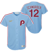 Youth Kyle Schwarber Philadelphia Phillies NIKE Blue Alternate Replica Jersey - Pro Jersey Sports