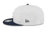 Men's Chicago Bears New Era White/Navy Secondary Logo 2025 NFL Training Camp Split Panel 9FIFTY Snapback Hat - Pro Jersey Sports