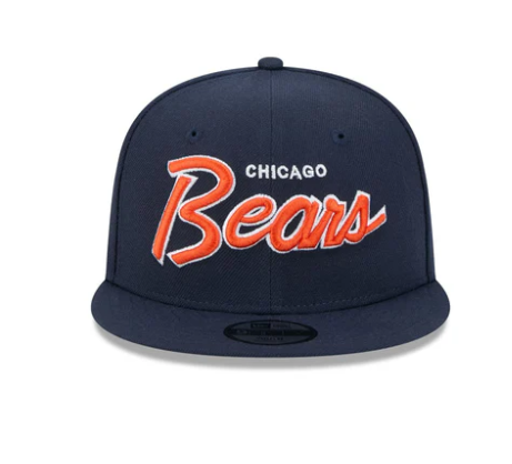 Chicago Bears New Era Navy Script C 9FIFTY Adjustable Snapback Hat - Pro Jersey Sports