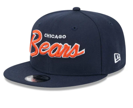 Chicago Bears New Era Navy Script C 9FIFTY Adjustable Snapback Hat - Pro Jersey Sports