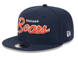 Chicago Bears New Era Navy Script C 9FIFTY Adjustable Snapback Hat - Pro Jersey Sports