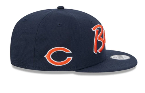Chicago Bears New Era Navy Script C 9FIFTY Adjustable Snapback Hat - Pro Jersey Sports