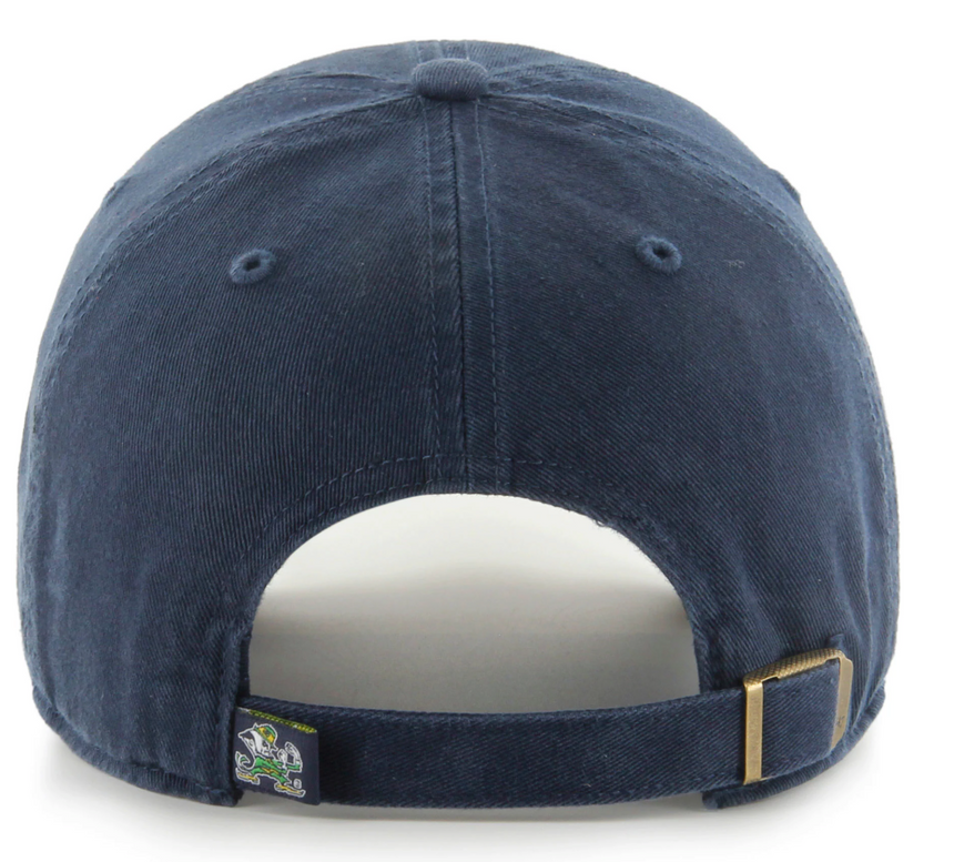 Notre Dame Fighting Irish Navy " Leprechaun" Cleanup Adjustable Hat By '47 brand - Pro Jersey Sports