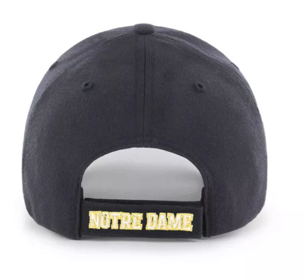 Notre Dame Fighting Irish Navy " Leprechaun" MVP Adjustable Hat By '47 brand - Pro Jersey Sports