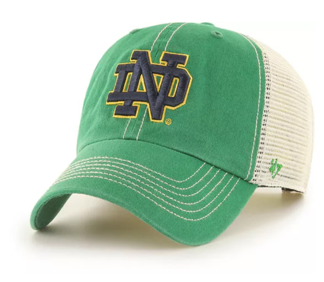 '47 Notre Dame Fighting Irish Kelly Green Trawler Clean Up Adjustable Hat - Pro Jersey Sports