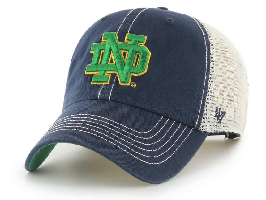 '47 Notre Dame Fighting Irish Navy Trawler Clean Up Adjustable Hat - Pro Jersey Sports