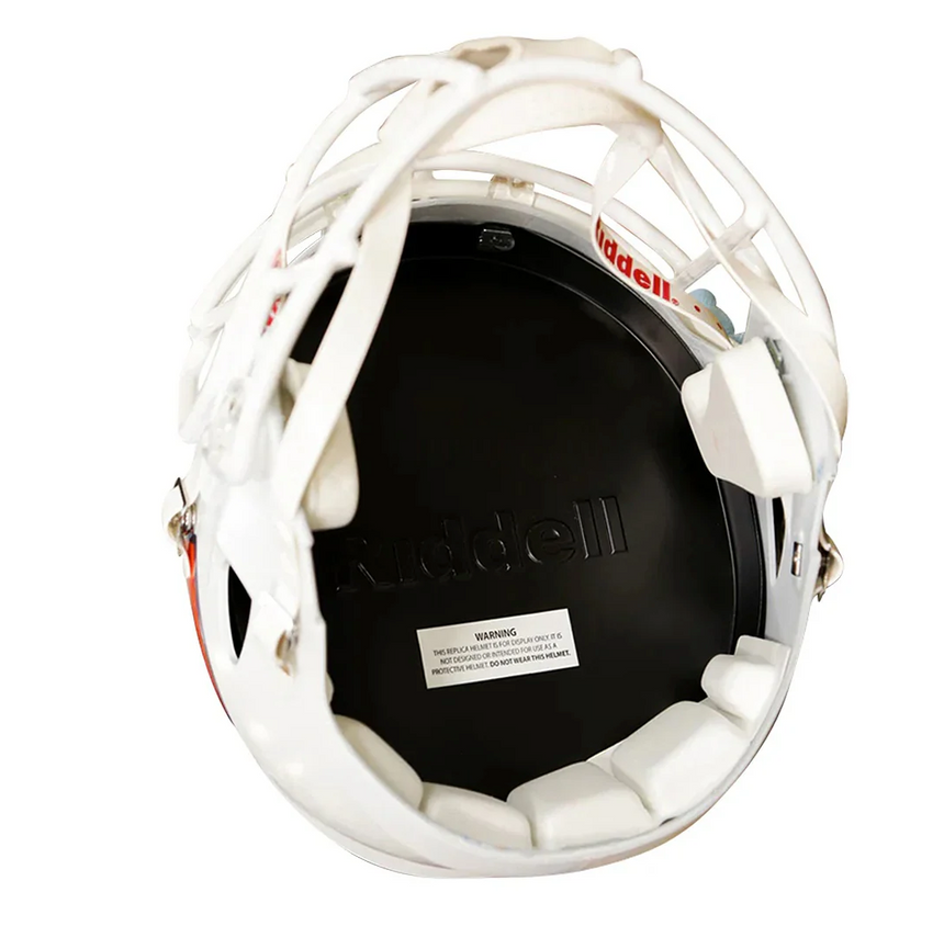 Illinois Fighting Illini White Riddell Replica Full Size Speed Helmet - Pro Jersey Sports