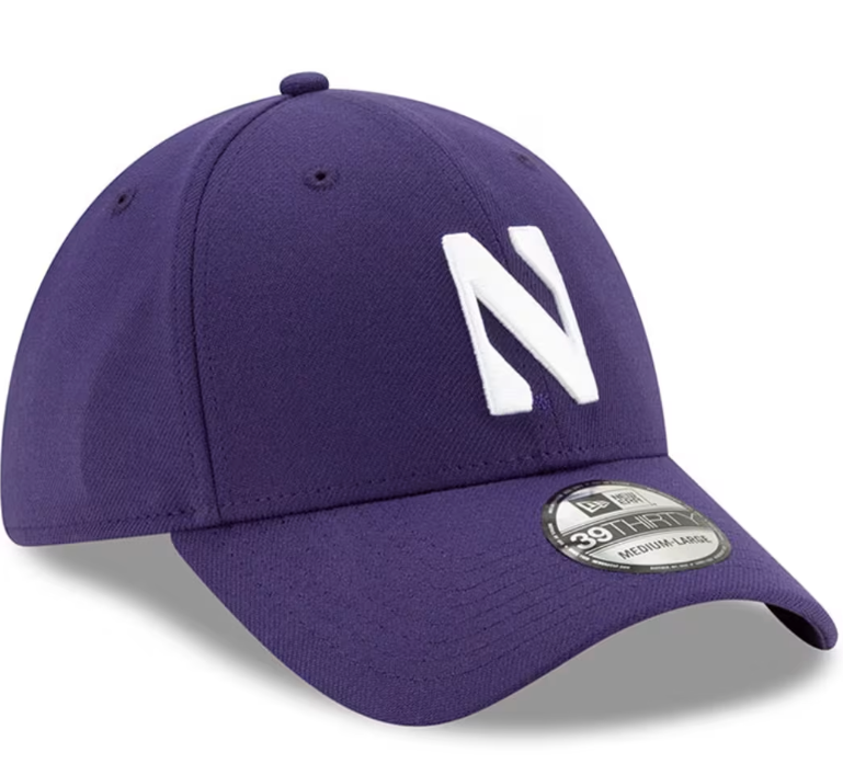 Mens Northwestern Wildcats New Era Navy 39THIRTY Team Classic Flex Hat
