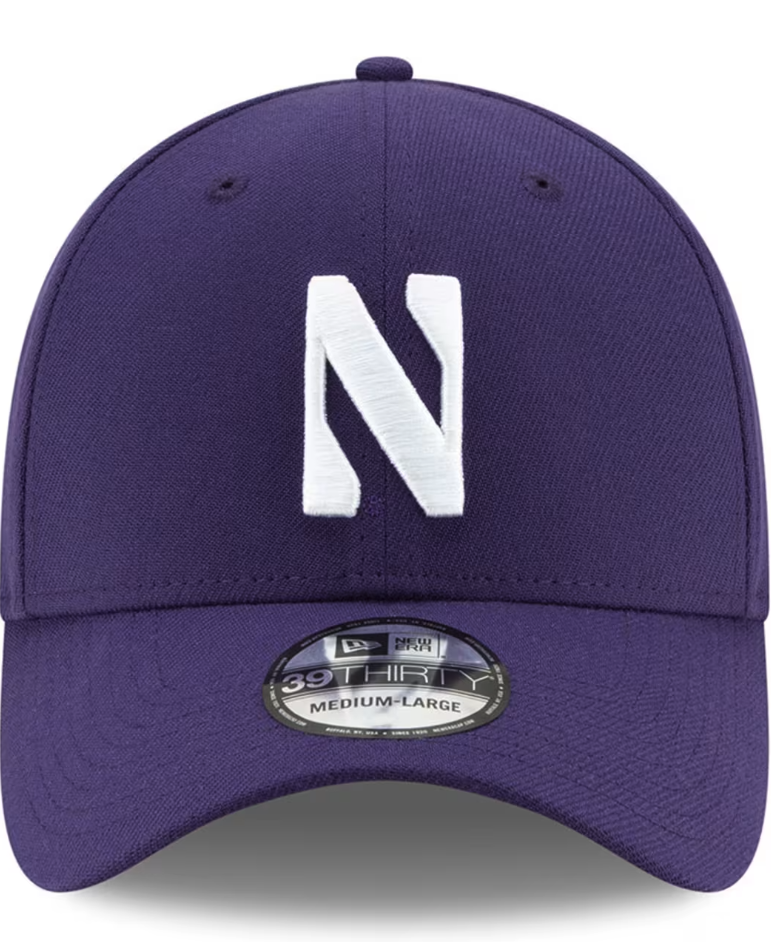 Mens Northwestern Wildcats New Era Navy 39THIRTY Team Classic Flex Hat