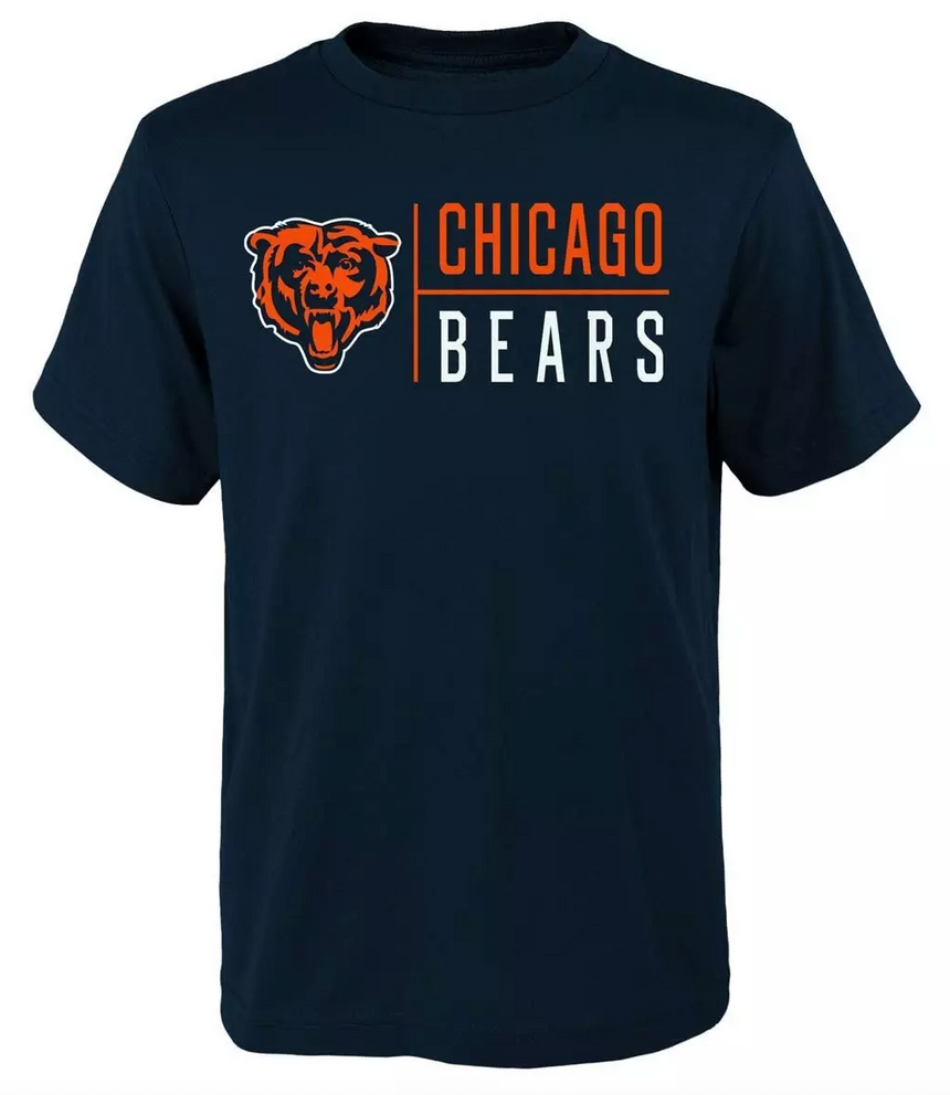 Youth Chicago Bears Yardline Navy T-Shirt - Pro Jersey Sports