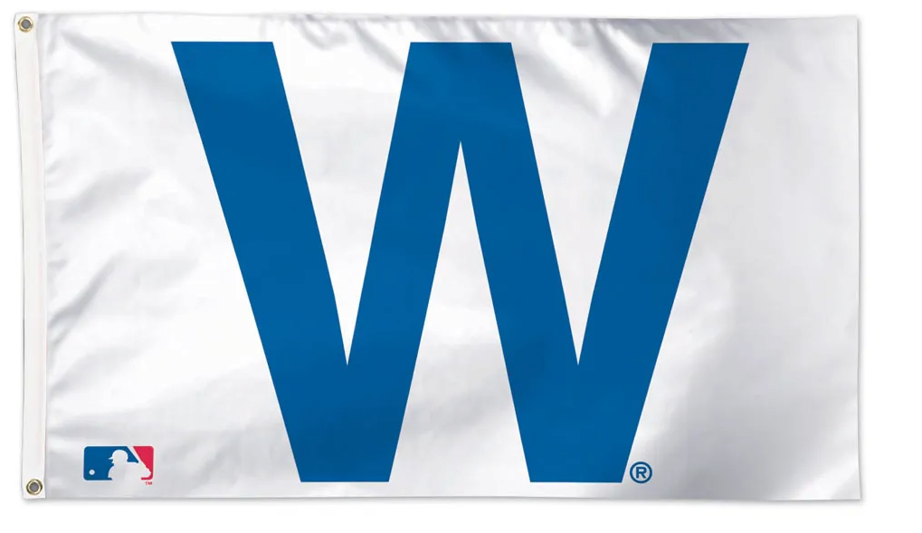 Chicago Cubs "W" Deluxe 3X5 Flag With Grommets