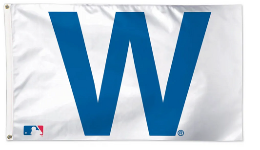 Chicago Cubs "W" Deluxe 3X5 Flag With Grommets