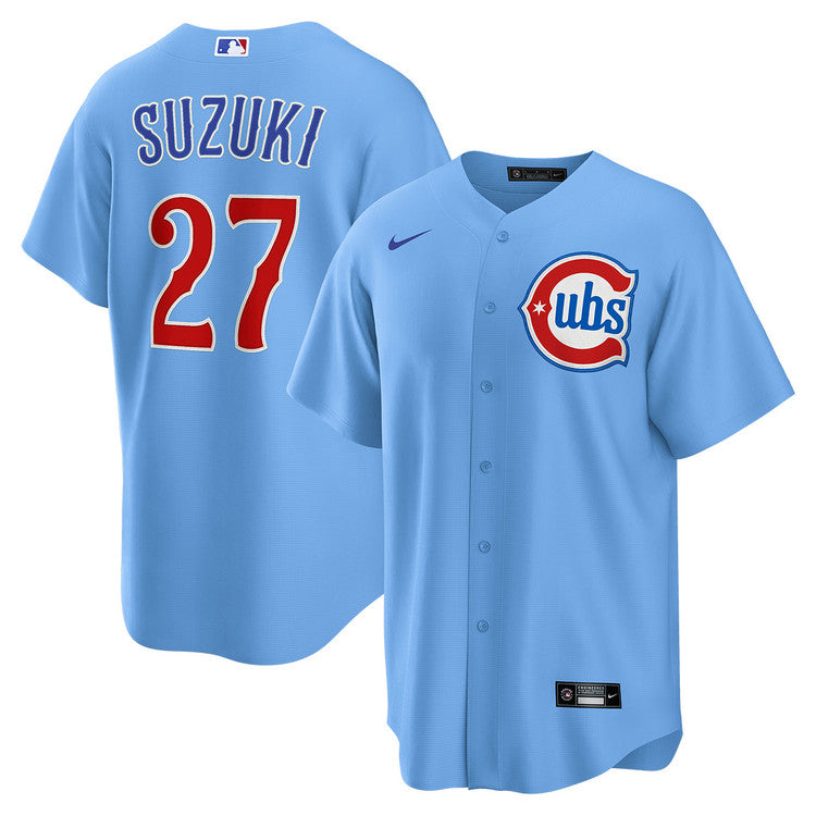 Men's Seiya Suzuki Chicago Cubs Nike Light Blue 2nd Alternate Replica Jersey - Pro Jersey Sports