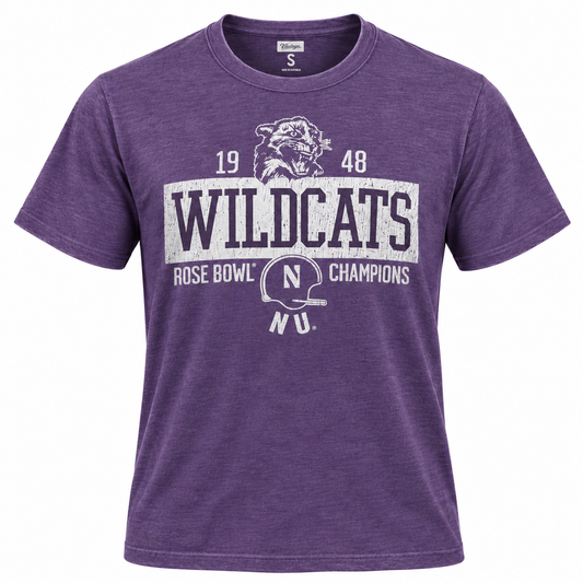 Tailgate Men's Northwestern Wildcats 1948 Rose Bowl Champions Purple T-Shirt