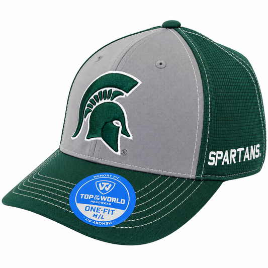 Top of the World Michigan State Spartans Two-Tone Dynamic Memory Fit Flex Fit Hat