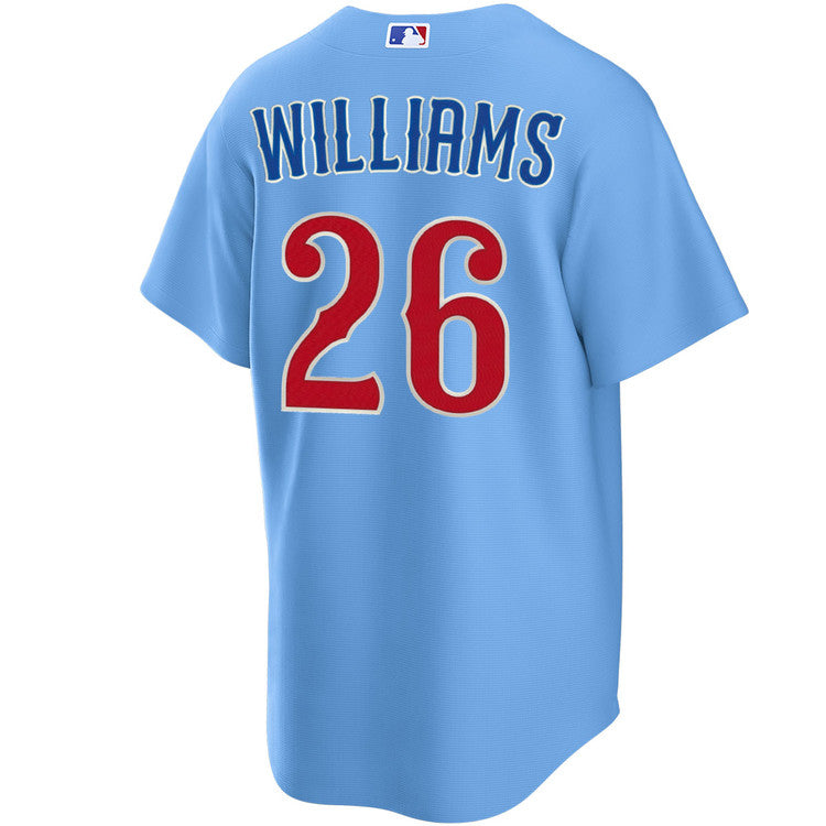 NIKE Men's Chicago Cubs Billy Williams #26 Light Blue 2nd Alternate Replica Jersey
