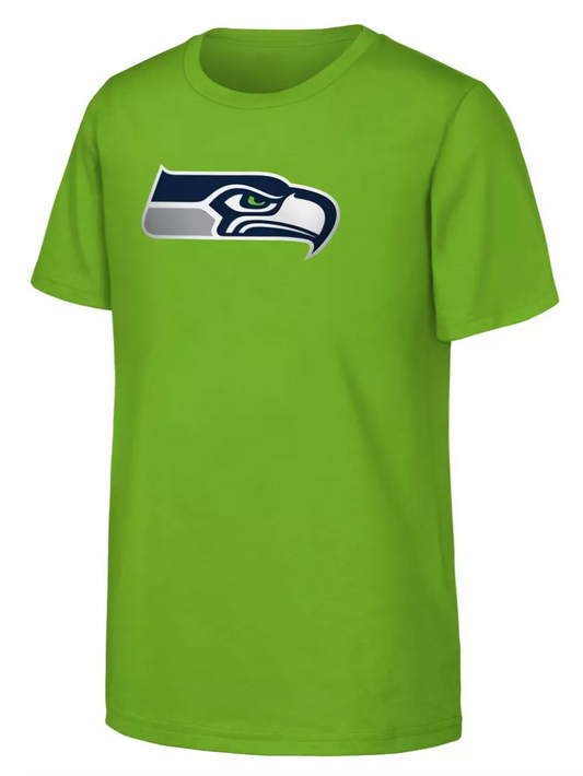Youth Seattle Seahawks Action Green Primary Logo Tee - Pro Jersey Sports