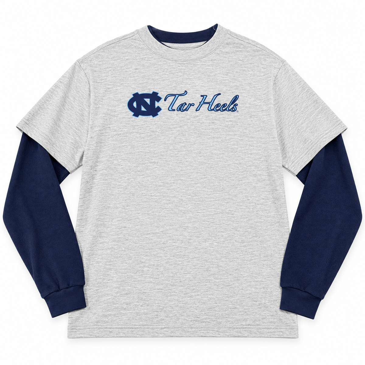 Youth North Carolina Tar Heels Reebok Gray Heisman Collection Long Sleeve Tee