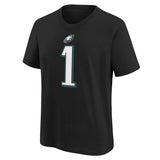 Youth Jalen Hurts Philadelphia Eagles Nike Black FUSE Name & Number T-Shirt - Pro Jersey Sports
