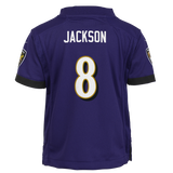 Child Baltimore Ravens Lamar Jackson Purple Home Nike Game Jersey - Pro Jersey Sports