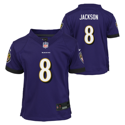 Child Baltimore Ravens Lamar Jackson Purple Home Nike Game Jersey - Pro Jersey Sports