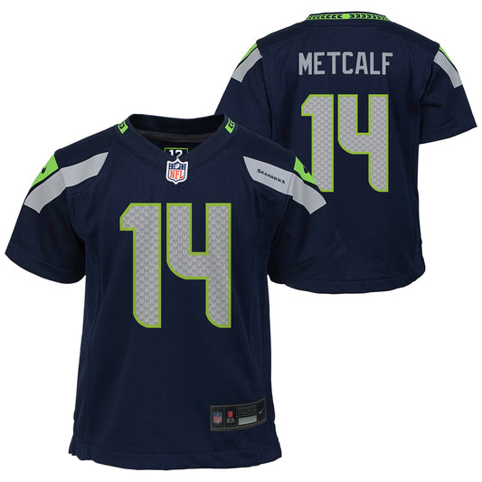 Child Seattle Seahawks DK Metcalf Nike College Navy Team Color Game Jersey