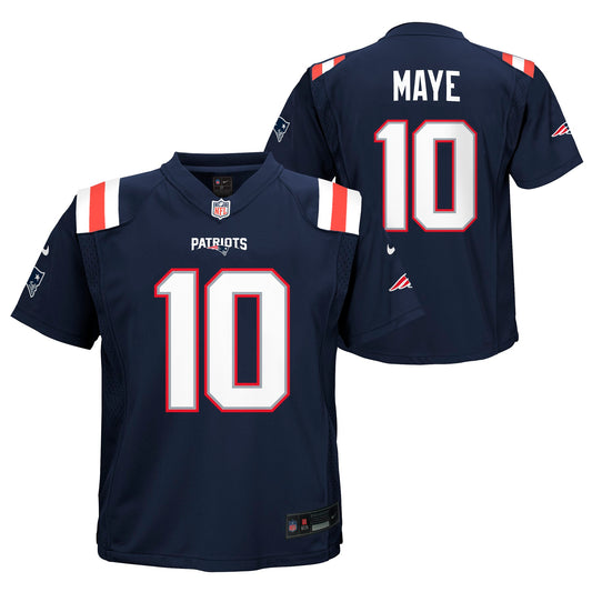 Preschool Drake Maye New England Patriots Navy Child Nike Game Jersey