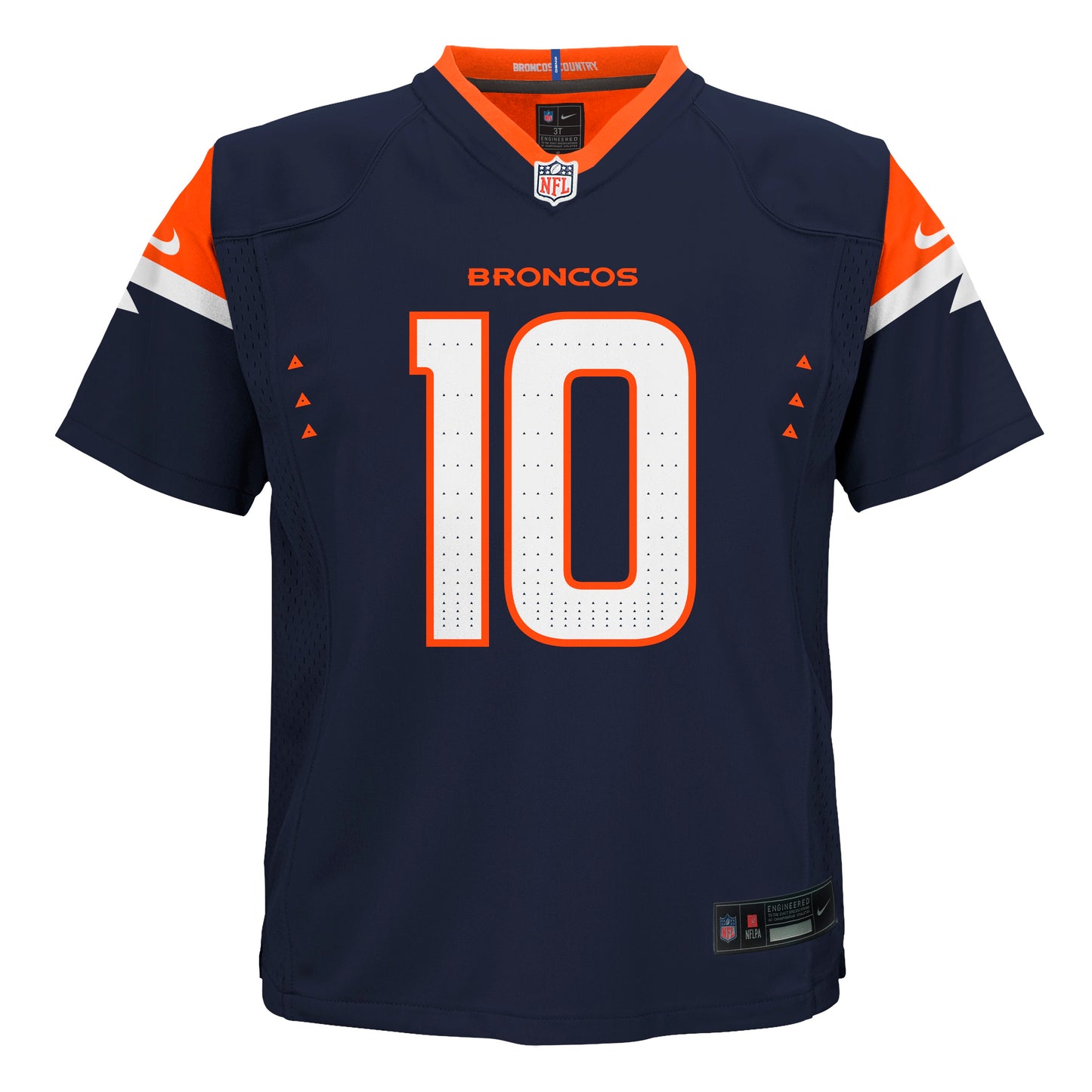 Kids Denver Broncos Bo Nix Nike Navy Game Child Team Jersey