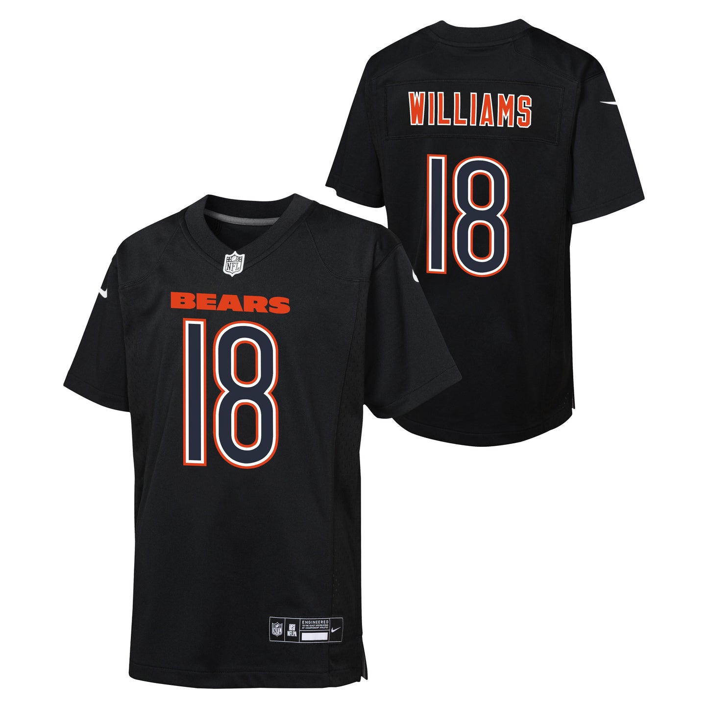 Youth Caleb Williams Chicago Bears NFL Carbon Black Nike Game Jersey