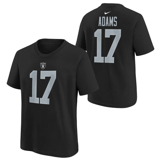 Youth Las Vegas Raiders Devonte Adams Nike Black FUSE Name & Number T-Shirt