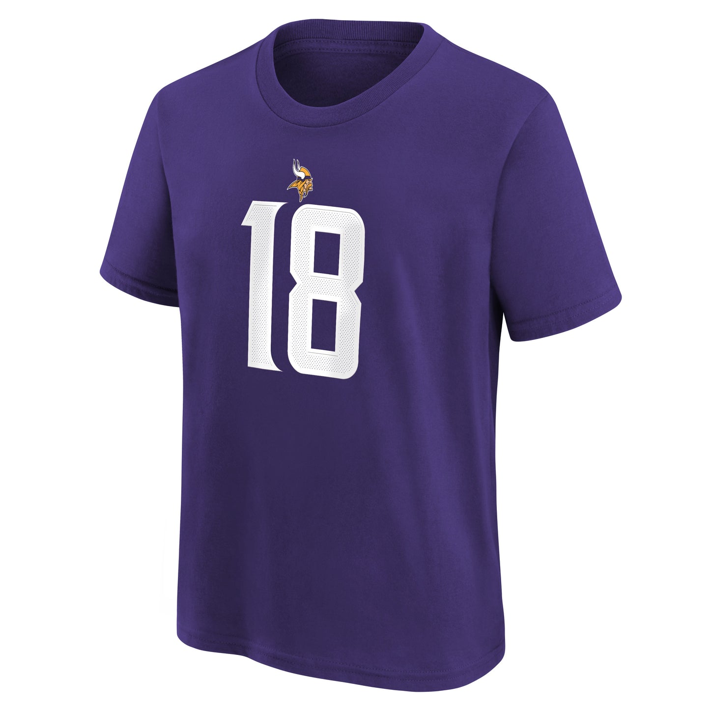 Youth Justin Jefferson Minnesota Vikings Nike Purple FUSE Name & Number T-Shirt
